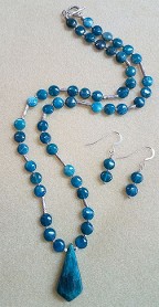 Beautiful duo with sterling, necklace and earrings.